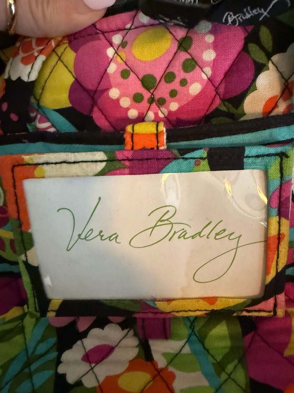 Vera Bradley Large Cosmetic Bag in Tutti Frutti Pattern - Picture 2 of 9